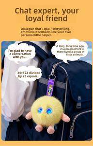 Sac à bandoulière interactif en peluche souple Ruiguan AI, jouet d'apprentissage linguistique, compagnon émotionnel à dialogue multilingue - Product Image 3