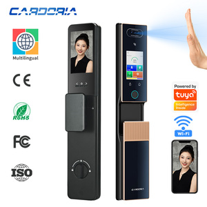 Fabrika fiyat 3D yüz tanıma elektrikli dijital kilit alüminyum alaşım akıllı kilitler App biyometrik parmak izi akıllı kapı kilidi - Product Image 3