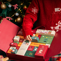Coffret Cadeau Calendrier de l'Avent de Noël de Luxe – Boîte Mystère Vide à Compter les Jours jusqu'au Noël (24 Jours) pour Offre Spéciale des Fêtes