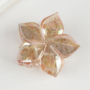 Plastic <b>Sweet</b> Unisex 8cm Transparent <b>Flower</b> Hair Claw Clips New Trending Daily Summer Accessories - Product Image 5