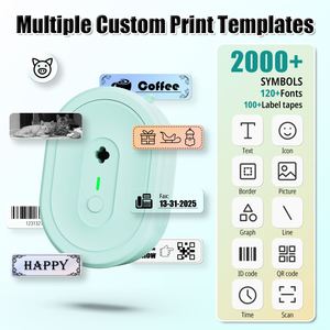 14mm X 40mm Thermal Self-Adhesive Label <b>Tape</b> 180 Labels/Roll Silicone for Home School Black on <b>White</b> - Product Image 3