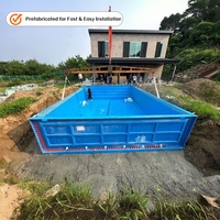 Coque de piscine en fibre de verre pour usage domestique, haute résistance à la traction, services de soudage et de découpe, construction durable pour spa de jardin intérieur