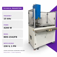 Machine de soudage et de scellage par ultrasons pour fonds de sacs filtrants liquides en PP/PE non tissé, conforme aux normes CSA