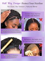 Perruque bouclée profonde indienne birmane naturelle, 100 % cheveux humains vierges, afro crépu bouclé, perruque frontale HD en dentelle pour femmes noires