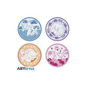 Ensemble de 4 assiettes plates ovales de style japonais POKEMON de 500 g pour la cuisine, les mariages, les fêtes et les événements - Product Image 1