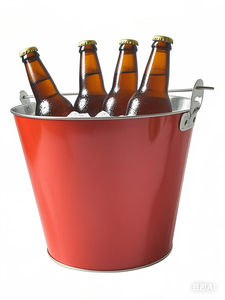 Cổ 5L Vòng kim loại nhỏ bia rượu sâm banh mạ kẽm kim loại Xô đá - Product Image 5