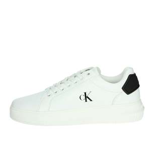 Sneakers Casual da Uomo Calvin Klein Jeans con Lacci, Ammortizzate, a Profilo Basso, Bianche e Nere - Product Image 1