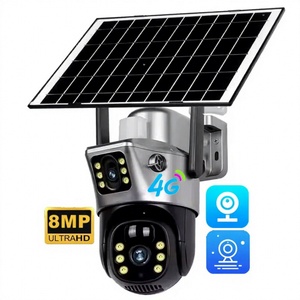 Eseecloud Solar 4K 4G Sim 8MP Dual Lens Wireless WiFi <b>Security</b> Cameras PIR Mobile Detection Outdoor Safety Surveillance Camera - Product Image 1