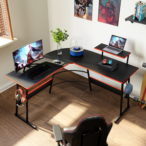 Gran oferta de escritorio de juegos, mesa de juegos de carreras, escritorio de juegos de PC con luz RGB para deportes electrónicos - Product Image 6