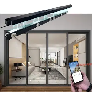 Caelus Phone App Remote Control Sliding Automatic Door Operators Motor Heavy Duty Glass Door Automatic Sliding Door System