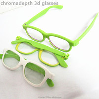 Lunettes 3D Rpkj ChromaDepth Shutter pour le dessin des enfants, en carton jetable, vente en gros, taille d'écran virtuel de 50 à 80 pouces