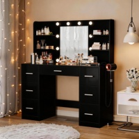Table de maquillage moderne personnalisable OEM avec éclairage LED pour chambre à coucher, appartement et usage domestique