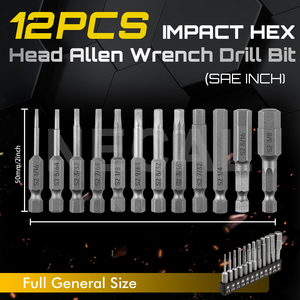 مجموعة رؤوس مغناطيسية سداسية الشكل S2 (مترية/إمبراطورية) للمفكات الهوائية والكهربائية - Product Image 2