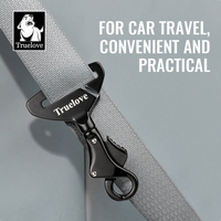 Truelove Vente en gros Harnais de sécurité portable pour chien et chat pour voiture, en aluminium aéronautique durable, avec crochet de ceinture de sécurité, laisse, accessoires pour animaux de compagnie
