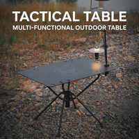 Table pliante d'extérieur, petite, portable, pour le camping, le pique-nique, en aluminium, mobilier tactique de glamping, modèle AF-1051