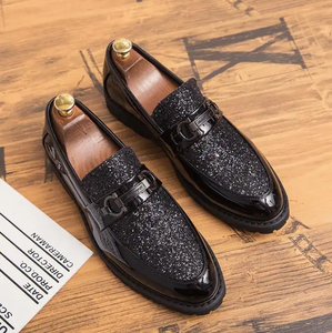 Prix usine automne nouvelles affaires britanniques hommes chaussures en cuir décontractées tendance lumineux bureau grande taille - Product Image 3