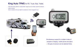KingAuto RV TPMS 5.0 Ble Không Dây RV Xe Tải Xe Buýt Trailer Theo Dõi Thời Gian Thực Lốp Áp Suất & Nhiệt Độ 2.4GHz - Product Image 6