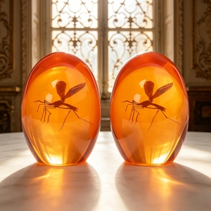Amber Resin Hand Modeled Customizable Animal <b>Paperweight</b> Mosquito Specimen for Christmas Graduation Decor Desktop Accessories - Product Image 6