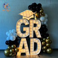 Letras LED Personalizadas con Luces, Letreros con el Alfabeto GRAD para Recepción, Propuesta de Matrimonio, Aniversario, Decoración de Fiestas y Eventos
