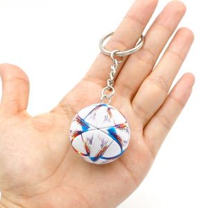 Porte-clés en cuir PU 3D en forme de ballon de football, souvenir, pour hommes, femmes, fans de football, cadeau pour petit ami, pendentif de sac - Product Image 6