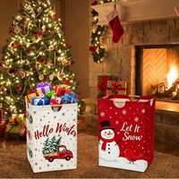 Nouveau Panier de Rangement Pliable Grande Capacité en Coton et Lin pour Cadeaux de Noël 2026 – Panier à Linge Sale Domestique