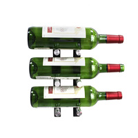 Porte-bouteilles de vin en aluminium moderne, supports et broches en aluminium, design de porte-bouteilles de vin suspendu, barre de rangement pour vin, porte-bouteilles mural