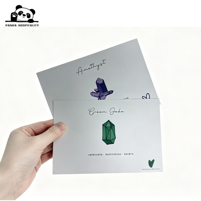 High Quality Special Texture Beige Stone Custom Festival Blessing Card Bouquet Decoration Card Thank You Gift Cards