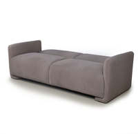 Canapé-lit convertible 2 places en tissu taupe foncé, pliable, pour salon, appartement, chambre d'amis, meubles de maison