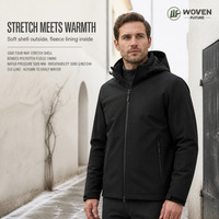 Blouson bomber réversible pour homme en Cordura résistant à l'eau - Léger, coupe-vent, à capuche et col roulé pour l'hiver