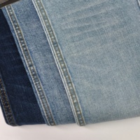 Tela vaquera elástica de algodón de fibra larga, 98.5% algodón, 11.9 oz, azul extra profundo, gris oscuro, 62-63 pulgadas, sarga, tacto firme