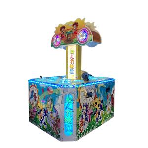 Double Kids Coin Operated Hammer Gaming Machine Whack A Mole Hitting Crazy Frog Hammer Game Lottery Tickets Game Machine