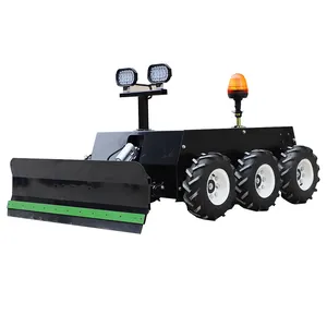 Mini Wheel Type Remote Control Robot Gasoline Engine snow pusher Garden Use mini snow remover