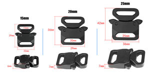 ファッションメタル15mm 20mm 25mmサイドクイックリリースバックル軽量ペットメタルバックルバッグパーツ & アクセサリーリリースバックル - Product Image 3