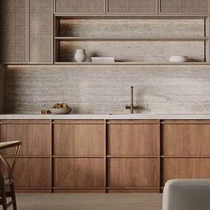 Meubles complets avec armoires intégrées, style rustique ou moderne, appareils électroménagers Cootaw, conceptions de cuisine ouverte, îlot buffet, sièges - Product Image 1