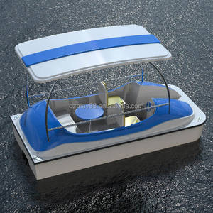 <span class=keywords><strong>Bateau</strong></span> à pédales électrique en fibre de verre pour 5 personnes, vidange automatique, usage commercial, parc aquatique de divertissement, certifié CE, 1 an - Product Image 6
