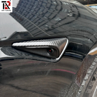Pour Tesla modèle 3 Highland 2023 + voiture côté garde-boue caméra évent couverture extérieur sec Fiber de carbone demi-couverture