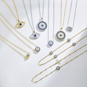 Collar con Colgante de Ojo Turco Azul Dylam, con Circonita 5A, para Mujer, Plata de Ley 925, Joyería Griega de Protección, Amuleto, Regalo - Product Image 2