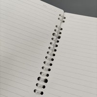Reliure à anneaux transparente mobile rechargeable de bonne qualité, ultra-fine en PP, format B5 A5, pour carnet à spirale