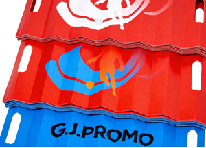 Bannière promotionnelle publicitaire personnalisée en papier double face avec slogan de cheering, <span class=keywords><strong>Claquette</strong></span> en papier pliable - Product Image 5