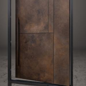 <span class=keywords><strong>Entrada</strong></span> frontal metálica personalizada de diseño clásico moderno con ventanas de vidrio Puerta exterior de <span class=keywords><strong>entrada</strong></span> principal de una sola hoja doble - Product Image 2