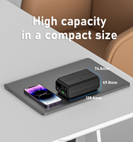 Estación de Carga Portátil para Laptop 2025, Nueva, 130W, Carga Rápida Bidireccional, 100W Tipo-C PD30W, Magnética Inalámbrica, Gran Capacidad 27000mAh USB