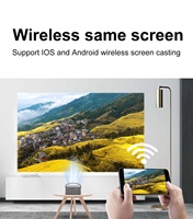 Proyector DLP Inteligente con Video 1080P, Cine en Casa, TV 3D, Recargable, Alto Lumen, para Juegos, Oficina, Películas, Proyector Láser 4K