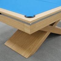 Mesa de Billar Moderna de Madera Sólida de 7FT, 8FT, 9FT con Base de Pizarra, Diseño Minimalista, para Sala de Juegos en Casa y Villa, Personalizable OEM