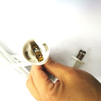 Support de lampe E12 standard américain, câble parallèle blanc avec interrupteur, directement de l'usine