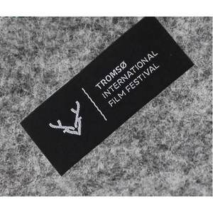 Eco-friendly Woven Clothing Neck <b>Label</b> for Apparel Custom Shirt Garment <b>Labels</b> with One Side Fold and Press Application - Product Image 2