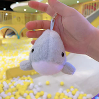 Jouets en peluche doux en gros, porte-clés en peluche de dauphin mignon, 8 cm, porte-clés en peluche de dauphin de dessin animé, animaux marins