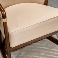Canapé simple de style nordique luxueux et moderne - Fauteuil de salon design en bois massif - Canapé simple