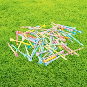 Tee de golf en bois coloré à prix d'usine avec support imprimé pour tee de golf, tailles 83mm/70mm/54mm/42mm - Product Image 4