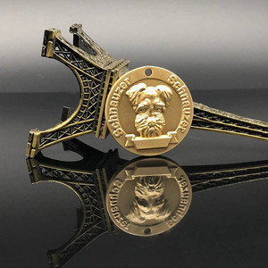 Placa <span class=keywords><strong>de</strong></span> Identificación para Perro <span class=keywords><strong>de</strong></span> Metal con Relieve Tridimensional, Placa <span class=keywords><strong>de</strong></span> Identificación para Mascotas <span class=keywords><strong>de</strong></span> Latón con Letras - Product Image 2
