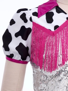 Disfraz de Vaquera para Niñas de 4 a 14 Años, Conjunto con Top Corto, Falda y Puños para Fiestas de Disfraces, Eventos Temáticos y Actuaciones - Product Image 3